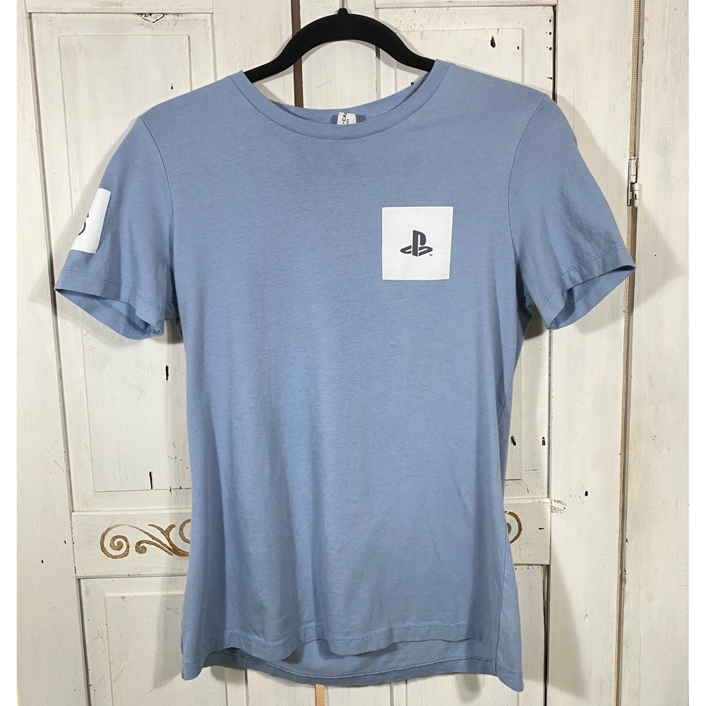 Sony PlayStation Summer Jam Hackathon XVII T-Shirt Blue Bella Canvas Small - Picture 2 of 6